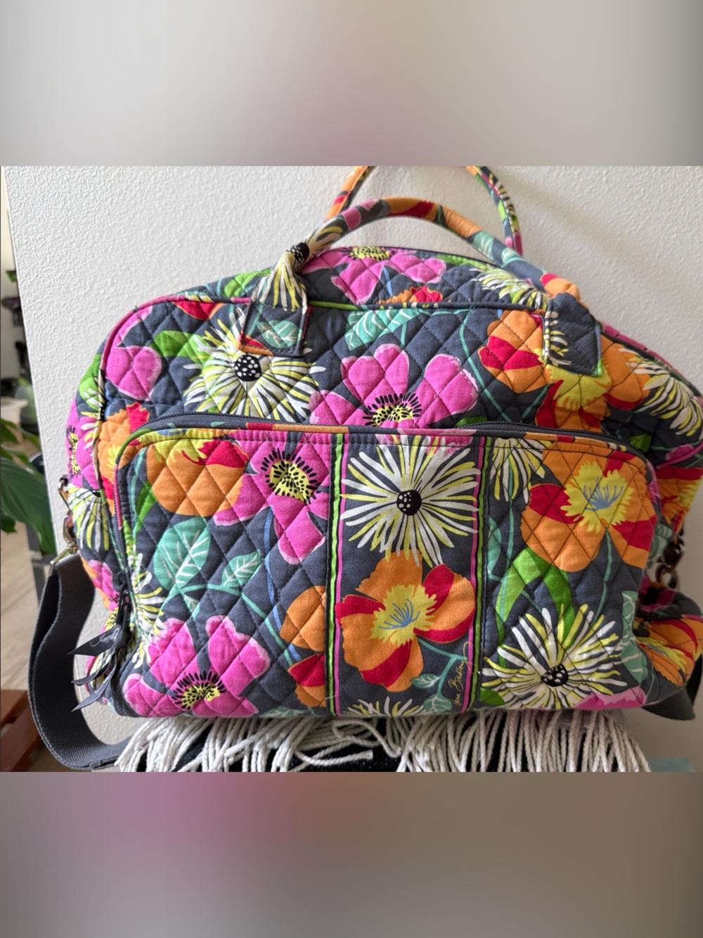 Vera Bradley Quilted Floral Travel Bag -Jazzy Bloom